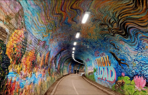Mural in Colinton Tunnel